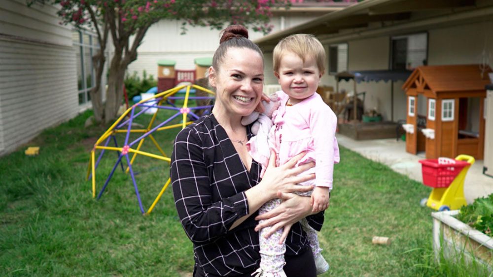Christina Kerrigan and her daughter