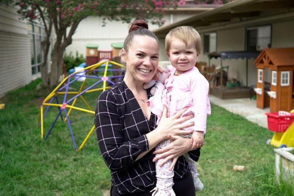 Christina Kerrigan and her daughter