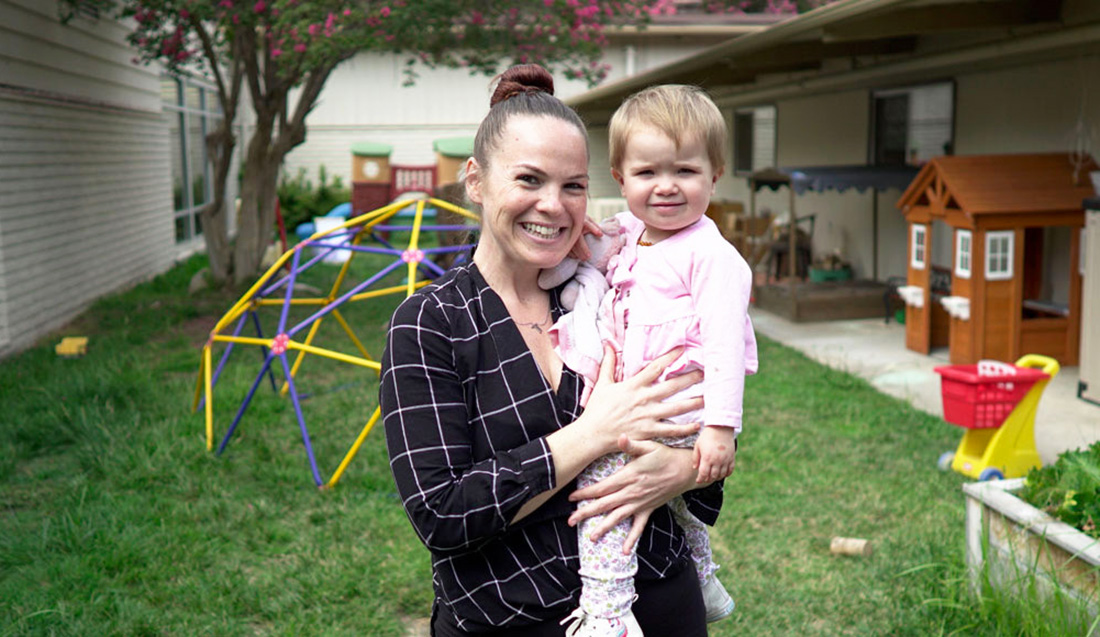 Christina Kerrigan and her daughter
