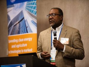 Innovation Corridor Investments CEO and Founder Eric Drummond speaks at an IN2 Channel Partner Network event.