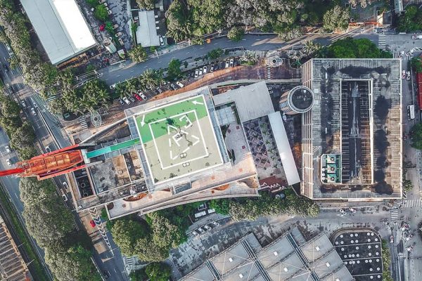 Aerial view of facility