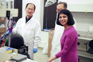 Dr. Mary Fernandes and team in lab
