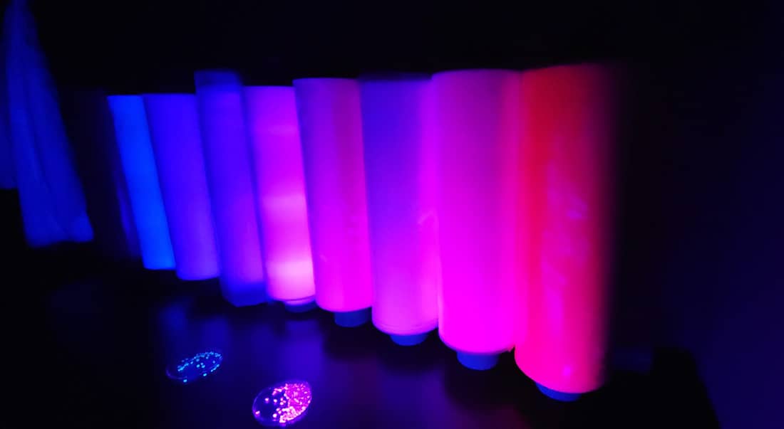 Glowing SolGro tubes