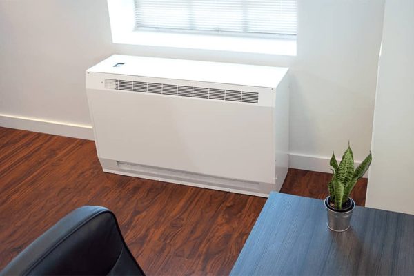 Ductless heat pump in office.