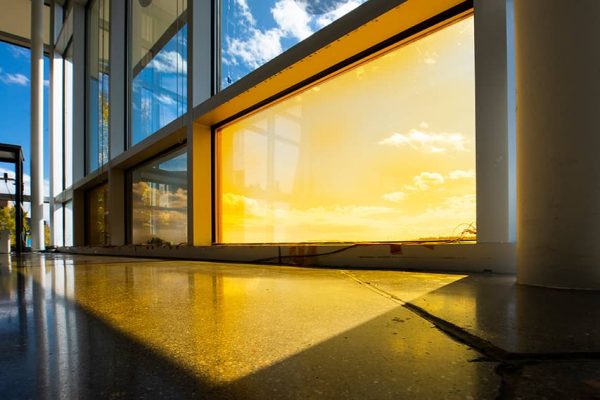 Sun shines through window